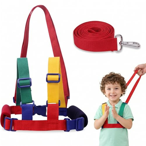 Baby Reins,Toddler Reins for Toddlers Boys,Baby Walking Harness 1-3 Years,Safety Walking Harness,Anti-Lost Rope Children's Reins with Leash,Reigns for Toddlers,Safety Wrist Link,Boys/Girls