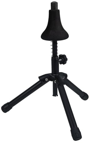 HOLIDYOYO Iron Flugelhorn Stand Foldable Trumpet Holder Storage Rack for Studio and Home Use