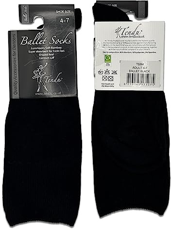 Tendu Ballet Socks (BLACK, Adult UK 4-7)… ASIN B07DGBMQHJ