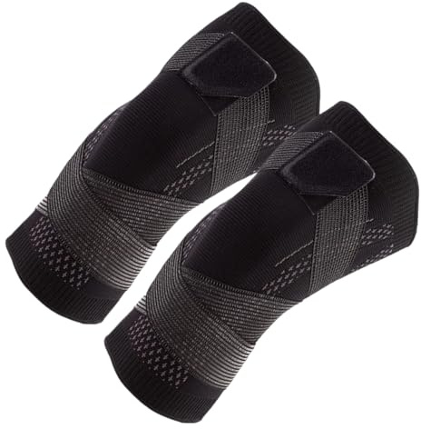 Wdbild 1 par de rodilleras ajustables de nailon transpirable con textura deportiva práctica para uso deportivo, protección de rodilla para atletas