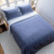 LERUUM Blau-Weiß Bettwäsche-Set 155x220 Baumwolle Fur Teenager Jungen Gestreift Geometrisch Navy Bettbezug mit 1 Kopfkissenbezug 80x80cm