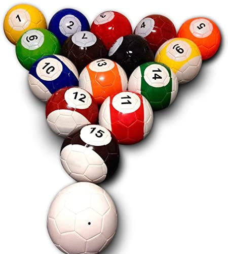 16 Pcs Big Pool Ball Recreational Football Gaint Snookball Snook Ball Snooker Street Soccer Ball Game Sport Huge Billiards Pool Football Party Game