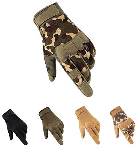 HYCOPROT Guantes Tácticos de Dedos Completos Ligeros Transpirables para Exteriores Militares Pantalla Táctil Guantes de Motocicleta para Tiro, Caza, Escalada, Motociclismo