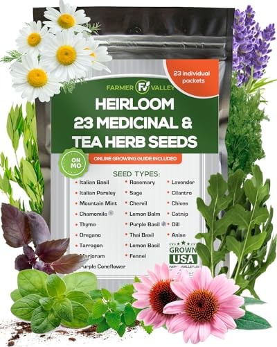 Most Popular Heirloom Non GMO Tea and Herb Seeds for Planting Indoor and Outdoor Garden