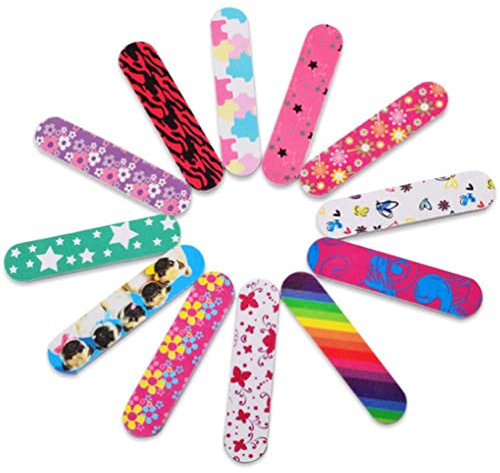 20 mini lime colorate a doppia faccia per unghie blocco tampone per unghie smeriglio grana gel nail art striscia per lucidatura manicure pedicure cura fai da te per unghie e unghie dei piedi