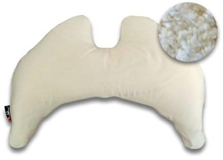 MeroWings Flügelkissen Grace Bio Baumwoll Satin - mit Schafschurwolle Innenkissen
