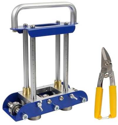 Dualoai Piegatrice a Rulli per Bordi in Lamiera, Utensili per Coperture in Metallo, Utensile Manuale, Piegatrice per Lamiera per Vari Tetti in Metallo, Deviat, Blu