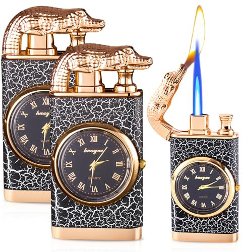 2 Stück Sturmfeuerzeug Jetflamme: Nachfüllbar Gasfeuerzeug, Winddicht Jet Feuerzeug Sturmfeuerzeug Gas Feuerzeug Sturmfeuerzeug (ohne Gas)