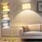 GyroVu Wohnzimmer Stehlampe, 161cm Bogenlampe mit Verstellbarem Lampenkopf & Fußschalter, Moderne Stehlampe mit 3 Farbtemperaturen, Standleuchte für Wohnzimmer Schlafzimmer und Büro Stehleuchte