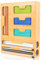 LudoHome 6-in-1 Küchenorganizer aus Bambus mit Frischhalte- und Alufolienschneider, Gefrierbeutel-Dispenser, 43x33x9,6 cm, 4 Fächer für Zip-Beutel, 2 integrierte Schneidemaschinen