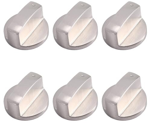 Plmvhpb Manopole per Fornelli da 6 Pezzi, Manopole per Fornelli Un Gas da 6 Mm Manopole nel Metallo di Ricambio per Stufe Accessori per Manopole per Forno Un Gas da Cucina