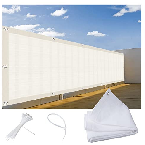 Frangivista Balcone per Protezione, Schermo per la Privacy del Giardino, Copertura per Recinzione per Muro del Cortile Esterno con Occhielli 100% HDPE Antivento Anti-invecchiamento Include Fascette p