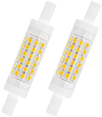 Wanym LED R7S 78mm 5W Regulable, LED Bombillas, Lineal Doble Terminación Tipo J Luces de Inundación (50W Halógeno Equivalente), 600LM, para Lámparas de Pared Pack de 2,Natural White 4000k