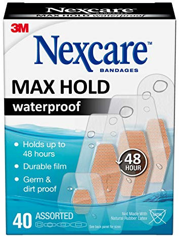 Nexcare Bandages imperméables Max Hold: Assorted 40 count (Clair) / 40 compter
