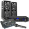MAX26 PA Anlage Komplett Set, 1200 Watt DJ Boxen Set Lautsprecher mit Verstärker, Mischpult und Mikrofone, Lautsprecherset, Karaoke Set, Mischpult mit Boxen, PA Komplett Set - Schwarz
