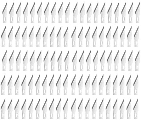 Modelcraft Set of 100x Fine Point Blades, Silver, 11, PKN1711/100