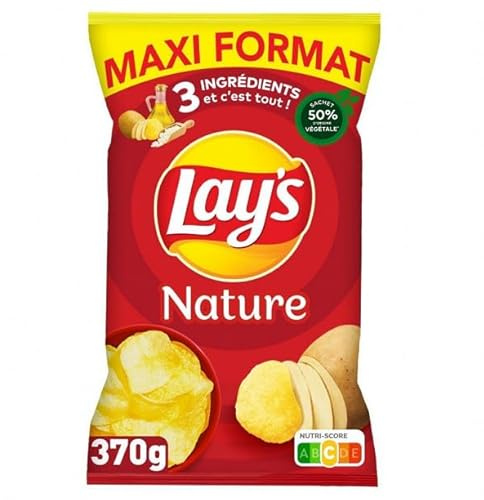 LAY'S – Chips Nature 370 G – Cuatro artículos