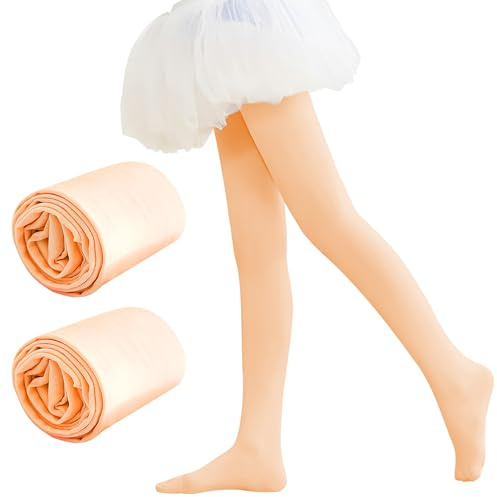 CENCERY Medias de Ballet Convertibles para Niñas y Mujeres - Calcetines de Baile Con Pies para Práctica Estudiantil (Rosa Carne Oscura)