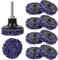 10PCS Sanding Rust Removal Disc Strip Discs for Angle Grinder Paint Scraper Rust Remover for Metal,50mm Strip Wheel Paint Removal Disc Surface Polish Clean Tool with Disc Pad Holder