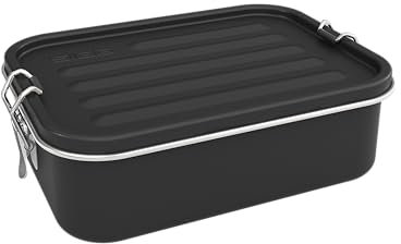 Sigg Gemstone Box Obsidian Brotdose, auslaufsichere Lunchbox für Büro, Schule und Outdoor, Brotbox aus hochwertigem 18/8 Edelstahl für unterwegs