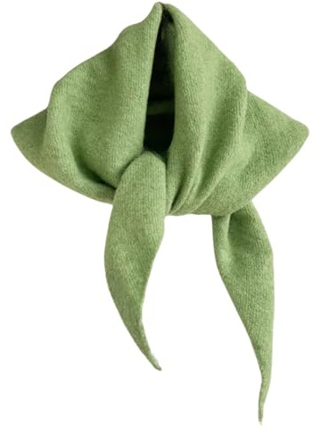 TYATVS Knit Triangle Scarf for Women Knitted Head Scarf Y2k Bandana Fisherman Downtown Girl Aesthetic Accessories