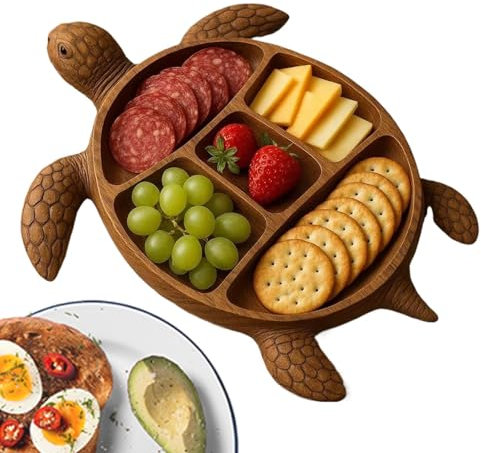 Tagliere per salumi, paletta per formaggio a forma di tartaruga, da pane in legno fatto a mano, unico a forma di animale, vassoio per antipasti, ideale per intrattenere gli ospiti