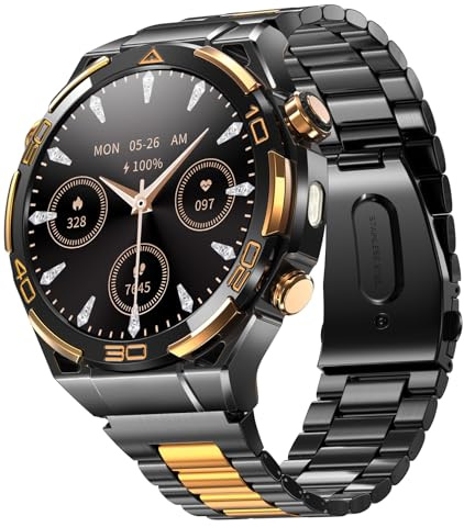Blackview Smartwatch Uomo, GPS Orologio Intelligente Fitness con Chiamate Bluetooth, 1.43 AMOLED Smartwatch 110+ Modalità Sportive/PA/Cardiofrequenzimetro/SpO2/Torcia/Bussla per Android iOS