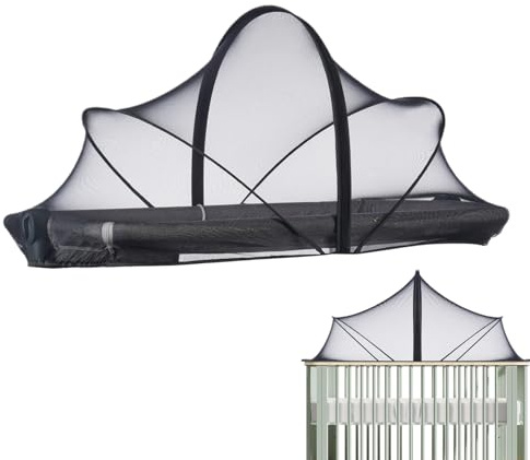 Genérico Copertura universale per lettino zanzariera, rete traspirante per letto portatile, protezione del sonno sicura contro gli insetti, accessorio leggero, ideale per viaggi in famiglia