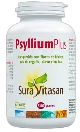 Psyllium Plus con F.O.S, Enriquecido con Flores de Hibisco, Raíz de Regaliz, Clavo e Inulina, Polvo, 340 g