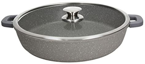 Tognana Pure Roq Tegame da 36 cm con Coperchio e Presina, Alluminio, Grigio