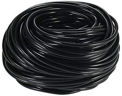 MUGAR- Manguera de riego por goteo. Tubo de goteo de polietileno de 500 metros y 12 milímetros sin goteros color negro, para agricultura y jardines particulares.