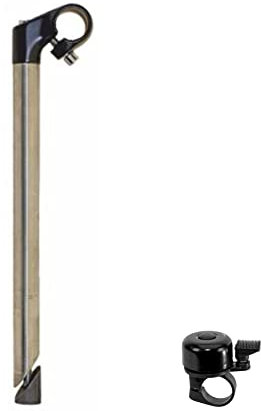 Lenkervorbau Klemmung Ø 25,4 mm Universal Lenker Vorbau Edelstahl/Alukopf Ø22,2/300 mm inkl. 1 x Fahrradklingel