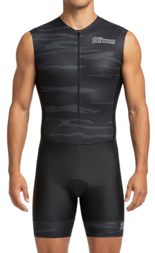Traje de ciclismo para hombre, acolchado de gel, de una pieza, diseño sublimado