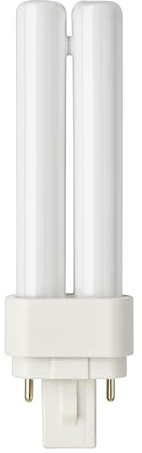 Amslight Kompaktleuchtstofflampe PLC 18W / 26W 4000K | G24d-2 / G24q-2 / G24d-3 / G24q-3 | 2P / 4P | Neutralweiß | Energiesparlampe für Leuchten mit G24-Sockel (18W/G24q-2/2-pin)