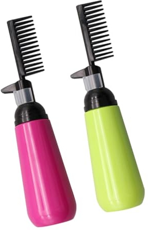 Alipis 2pezzi Flacone Applicatore Pettine per Radici Flaconi per Tintura Capelli Dispenser Pettine Plastica per Balsamo Shampoo Colore Casuale