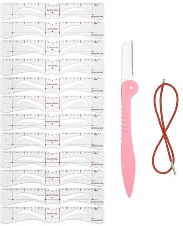 Plantilla Perfiladora De Cejas | Molde Multiestilo Con Correa - Kit para el Perfilado de Cejas | Las Mujeres Y Las Niñas De Utilización Diaria Citas Viajes Y Salón