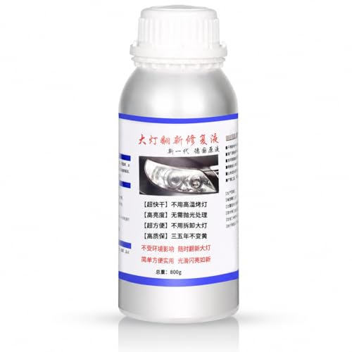 TSX TOOL Polimero Liquido Restauro Fari 800ml Elimina Ingiallimento Ossidazione e Graffi Fari in Plastica