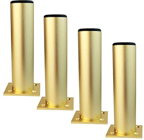 Qrity 200mm Höhe Möbel Beine Schrankfüße Aluminiumlegierung Küchenfüße Sofa Füße Metall Tischbeine Gold