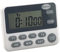 Brannan Digitaler Küchentimer zum Kochen und Backen – Vier-Wege-Countdown-Timer & Uhr 24-Stunden-Countdown-Küchentimer – Großer, leicht ablesbarer Displayständer und Magnetrückseite in Weiß und Grau