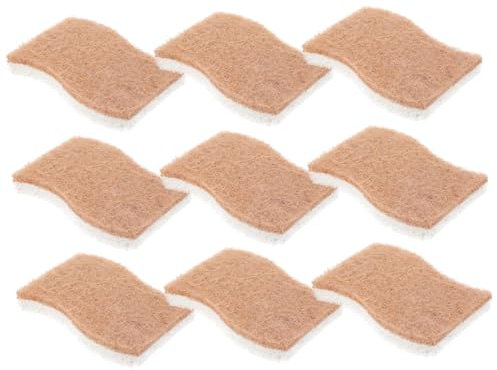 AOKWAWALIY Spülschwämme 9st Küchenschwamm Küchenreinigungsschwämme Scheuerpads Geschirrschrubber Schrubben Schwamm Scheuerschwämme Reinigungsschwamm Geschirr Sisal Waschbecken Verpackt
