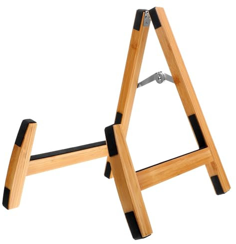 ibasenice Holz Gitarrenbodenständer Für Akustikgitarre Gitarre Stabiler Gitarrenständer Aus Holz Mit Vertikalem Design Als Gitarrenständer Für Reisen Und Auftritte