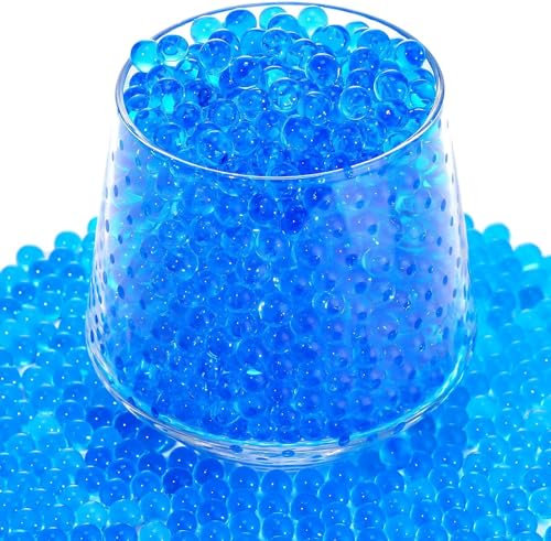HXStar 40000 PCS wasserperlen blau,Blaue Wasserperlen, wasserperlen vase,wasserperlen für Pflanzen,Wasser perlen,7-8MM Gel-Kugeln,Dekoration für Blumen, Hochzeit, Weihnachten, Garten