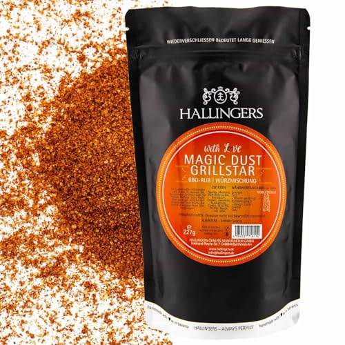 Hallingers Genuss Manufaktur Gewürz-Mischung BBQ-Rub Marinade für Fleisch, Geflügel & Fisch perfekt zum Würzen & Grillen