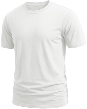 TACVASEN Camisetas Manga Corta Hombre Basica Cuello Redondo Camiseta Algodon Casual Cómodo