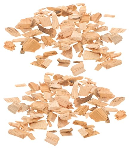 Abaodam Virutas de Madera para Ahumar Ciprés 3-5 Cm 400 G X 2 Bolsas, Astillas Naturales para Barbacoa, Parrilla de Gas y Ahumador, Uso en Carnes, Salchichas y Pato Asado al Aire Libre