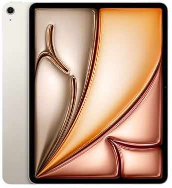 Apple iPad Air de 13 Pulgadas (M4): Pantalla Liquid Retina, 128 GB, cámaras Frontal/Trasera de 12 Mpx, Wi‑Fi 7 con el Chip N1 de Apple, Touch ID — Blanco Estrella