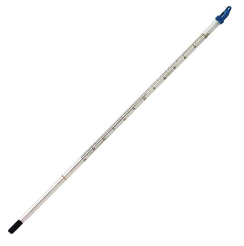 Glass Thermometer -10 to +50C 300 mm For Measuring Water Liquid Home Brew Wine and Beer Or For Laboratory Lab Scientific Use