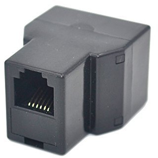 SMITON RJ12 6P6C 3Female Telephone Splitter Adapter Cable (Black)