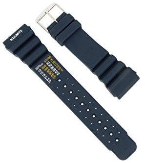 Sport Buceo Reloj de Pulsera Silicona Azul 22mm