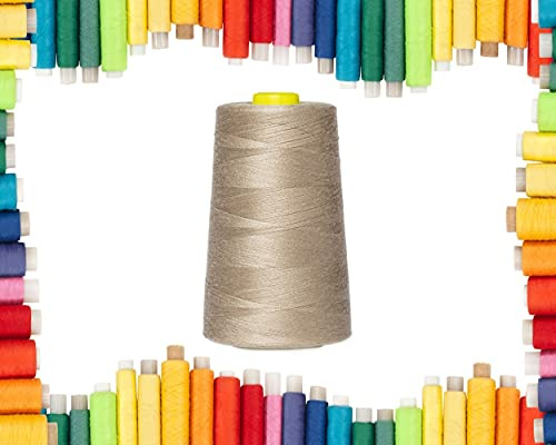 Rohans Overlock Filo da 40/2 (120), 4570 metri, per macchina da cucire, multicolore, 100% poliestere (beige, 1)
